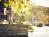 Udsigt ved havnen i Silkeborg af Michael Berg