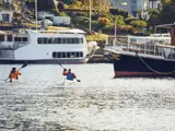 Kajak ved havnen i Silkeborg af Michael Berg